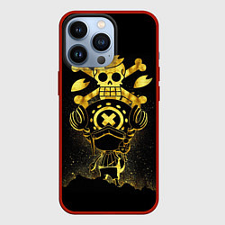 Чехол для iPhone 13 Pro ONE PIECE ВАН ПИС GOLDEN, цвет: 3D-красный