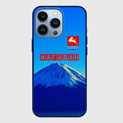 Чехол для iPhone 13 Pro Магадан герб, цвет: 3D-тёмно-синий