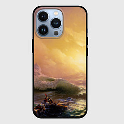 Чехол для iPhone 13 Pro Шторм в море девятый вал, цвет: 3D-черный