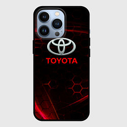 Чехол для iPhone 13 Pro Toyota Неоновые соты, цвет: 3D-черный