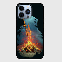 Чехол для iPhone 13 Pro Witcher 3 костер, цвет: 3D-черный