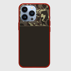 Чехол для iPhone 13 Pro Камуфляж 3 0, цвет: 3D-красный