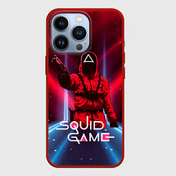 Чехол для iPhone 13 Pro Игра в кальмара - выстрел, цвет: 3D-красный