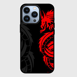 Чехол iPhone 13 Pro КРАСНЫЙ ДРАКОН ТАТУ RED DRAGON TATTOO