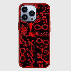 Чехол для iPhone 13 Pro ТОКИЙСКИЕ МСТИТЕЛИ КРАСНЫЕ ТАТУ, цвет: 3D-красный