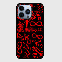 Чехол для iPhone 13 Pro ТОКИЙСКИЕ МСТИТЕЛИ КРАСНЫЕ ТАТУ, цвет: 3D-черный