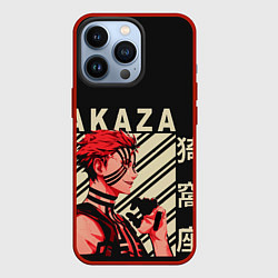 Чехол для iPhone 13 Pro Клинок демонов Akaza, цвет: 3D-красный