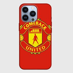 Чехол для iPhone 13 Pro Камбек Юнайтед это Манчестер юнайтед, цвет: 3D-красный