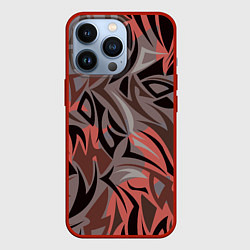 Чехол для iPhone 13 Pro Абстракция Энергия, цвет: 3D-красный