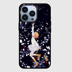 Чехол для iPhone 13 Pro Эмма среди цветов обещанный неверленд, цвет: 3D-черный