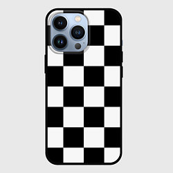 Чехол для iPhone 13 Pro Шахматная доска паттерн, цвет: 3D-черный