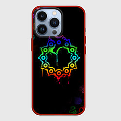 Чехол для iPhone 13 Pro МЕЛИОДАС 7 СМЕРТНЫХ ГРЕХОВ ЦВЕТНОЙ, цвет: 3D-красный