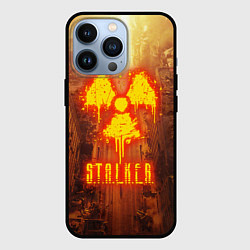 Чехол для iPhone 13 Pro STALKER РАДИАЦИЯ ЧЕРНОБЫЛЬ, ПРИПЯТЬ, цвет: 3D-черный
