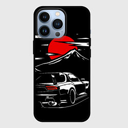 Чехол для iPhone 13 Pro MAZDA RX 7 Мазда при свете красной луны, цвет: 3D-черный