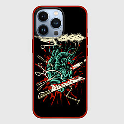 Чехол для iPhone 13 Pro Carcass, цвет: 3D-красный