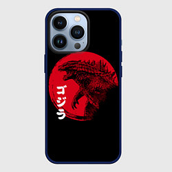 Чехол для iPhone 13 Pro ГОДЗИЛА, ИЕРОГЛИФЫ, цвет: 3D-тёмно-синий