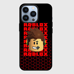 Чехол для iPhone 13 Pro ROBLOX LEGO FACE УЗОР СОТЫ, цвет: 3D-черный