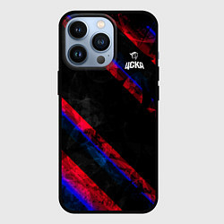 Чехол для iPhone 13 Pro ЦСКА Dark Theme, цвет: 3D-черный