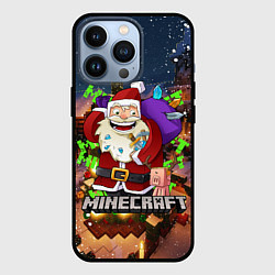 Чехол iPhone 13 Pro НОВОГОДНЯЯ ЁЛКА В МАЙНКРАФТ SANTA CLAUS