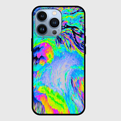 Чехол для iPhone 13 Pro ААА яркий узор, цвет: 3D-черный