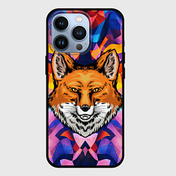 Чехол для iPhone 13 Pro АБСТРАКЦИЯ И ГОЛОВА ЛИСЫ FOX HEAD, цвет: 3D-черный