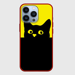 Чехол для iPhone 13 Pro Котик голова кота, цвет: 3D-красный