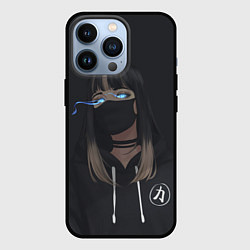 Чехол для iPhone 13 Pro Девочка в маске, цвет: 3D-черный