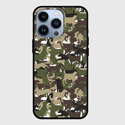 Чехол для iPhone 13 Pro Камуфляж из Собак Camouflage, цвет: 3D-черный