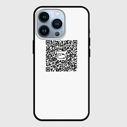 Чехол для iPhone 13 Pro Я QR-кот, гуляю где вздумается!, цвет: 3D-черный