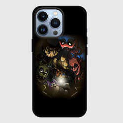 Чехол для iPhone 13 Pro POPPY PLAYTIME FIVE NIGHTS AT FREDDYS BENDY, цвет: 3D-черный