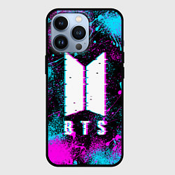 Чехол для iPhone 13 Pro НЕОНОВЫЙ БТС NEON BTS, цвет: 3D-черный