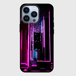 Чехол для iPhone 13 Pro Ночной город в киберпанке, цвет: 3D-черный
