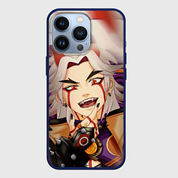 Чехол для iPhone 13 Pro АРАТАКИ ИТТО ЛИЦО ГЕНШИН ИМПАКТ, цвет: 3D-тёмно-синий