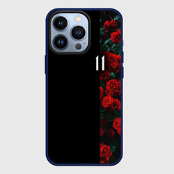 Чехол для iPhone 13 Pro РОЗЫ 11, цвет: 3D-тёмно-синий