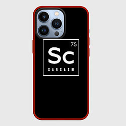 Чехол для iPhone 13 Pro SC - SARCASM 75 САРКАЗМ, цвет: 3D-красный