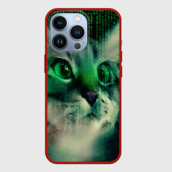 Чехол для iPhone 13 Pro Cat in The Digital World, цвет: 3D-красный