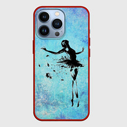 Чехол для iPhone 13 Pro Прекрасный силуэт балерины, цвет: 3D-красный