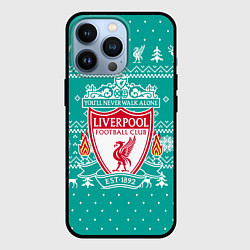 Чехол для iPhone 13 Pro НОВОГОДНИЙ СВИТЕР LIVERPOOL, цвет: 3D-черный