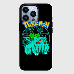 Чехол для iPhone 13 Pro Бульбатулху - Покемоны, цвет: 3D-черный