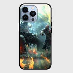 Чехол для iPhone 13 Pro God of War Fighting, цвет: 3D-черный