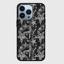 Чехол для iPhone 13 Pro Gray Star, цвет: 3D-черный