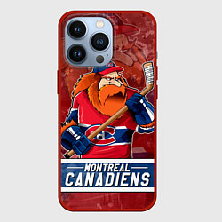 Чехол для iPhone 13 Pro Монреаль Канадиенс, Montreal Canadiens Маскот, цвет: 3D-красный