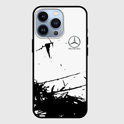 Чехол для iPhone 13 Pro Mercedes текстура, цвет: 3D-черный