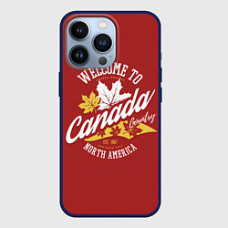 Чехол для iPhone 13 Pro Канада Canada, цвет: 3D-тёмно-синий