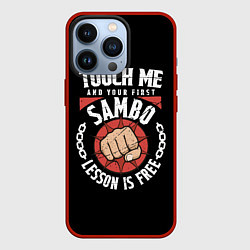 Чехол для iPhone 13 Pro Боевое Самбо SAMBO, цвет: 3D-красный