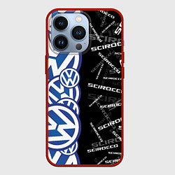 Чехол для iPhone 13 Pro Volkswagen Scirocco Half Pattern, цвет: 3D-красный