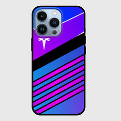 Чехол для iPhone 13 Pro TESLA - NEON STYLE ТЕСЛА НЕОН, цвет: 3D-черный