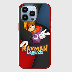 Чехол iPhone 13 Pro Rayman на абстрактном фоне