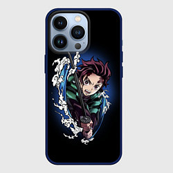 Чехол для iPhone 13 Pro ТАНДЖИРО КАМАДО ДЫХАНИЕ ВОДЫ, цвет: 3D-тёмно-синий