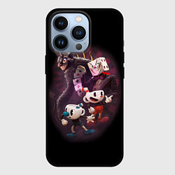 Чехол для iPhone 13 Pro Дьявол, Чашки и Кинг Дайс Cuphead, цвет: 3D-черный